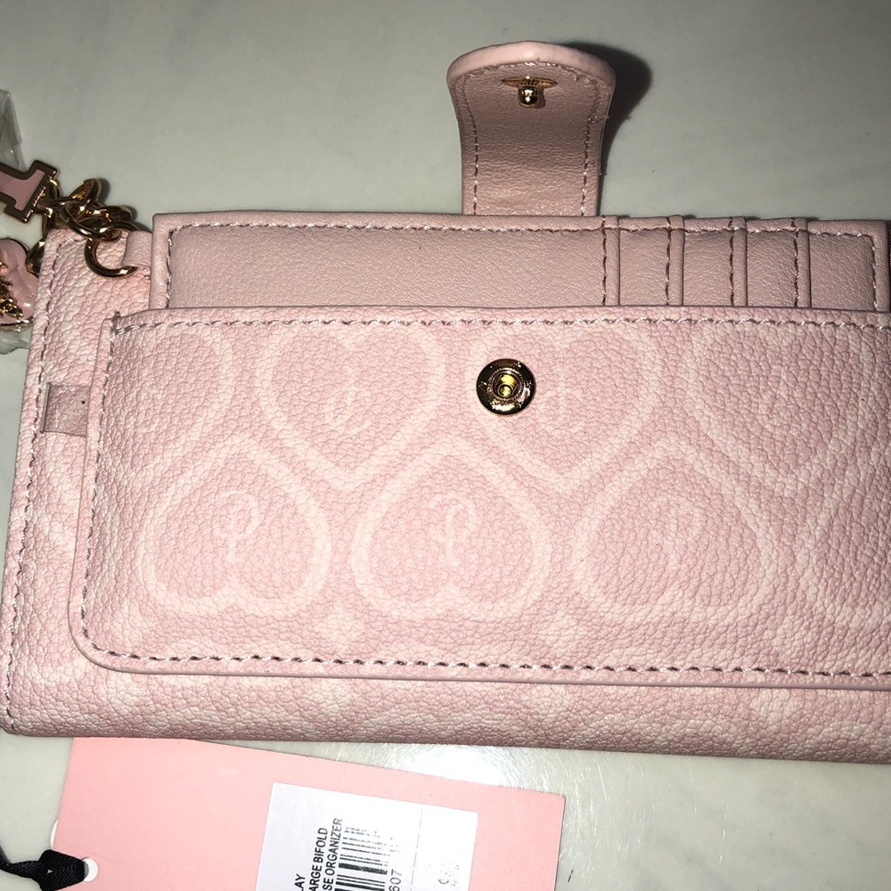 Juicy Couture Pink Clay The Bubble Pop Large Bifold + Pullout Card Case NWT - Picture 7 of 16
